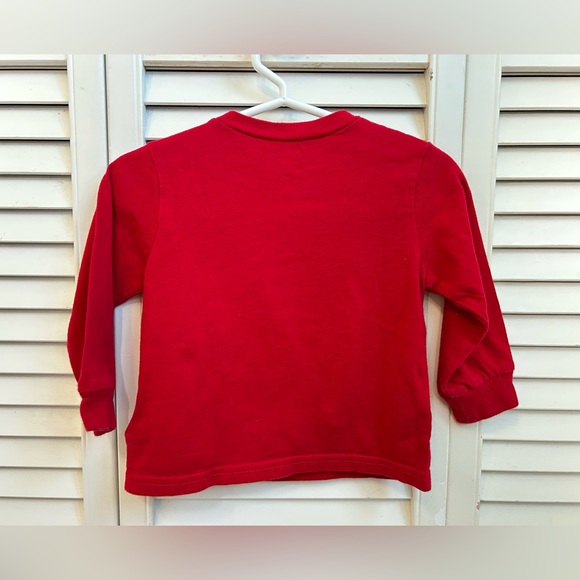 Ralph Lauren Polo Bear Long Sleeve T-Shirt Infant 12M Christmas Tree Red Snaps - Picture 3 of 11
